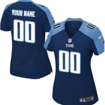 Kids' Nike Tennessee Titans Customized Navy Blue Game Jersey