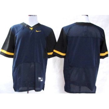 Men's West Virginia Mountaineers Blank 2013 Navy Blue Elite Jersey