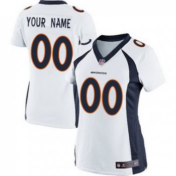 Women's Nike Denver Broncos Customized 2013 White Game Jersey