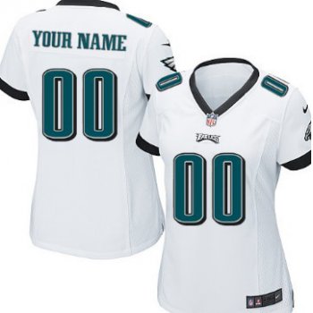 Women's Nike Philadelphia Eagles Customized White Limited Jersey