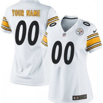 Women's Nike Pittsburgh Steelers Customized White Game Jersey