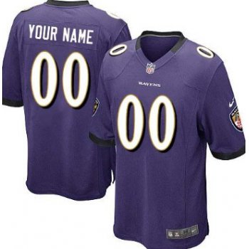 Kids' Nike Baltimore Ravens Customized Purple Game Jersey