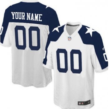 Kids' Nike Dallas Cowboys Customized White Thanksgiving Limited Jersey