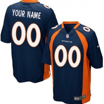 Kids' Nike Denver Broncos Customized Blue Game Jersey