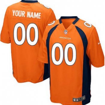 Kids' Nike Denver Broncos Customized Orange Game Jersey