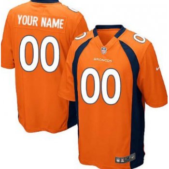 Kids' Nike Denver Broncos Customized Orange Limited Jersey