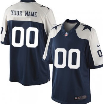 Men's Nike Dallas Cowboys Customized Blue Thanksgiving Game Jersey