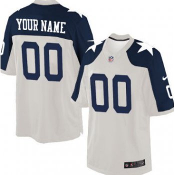 Men's Nike Dallas Cowboys Customized White Thanksgiving Game Jersey