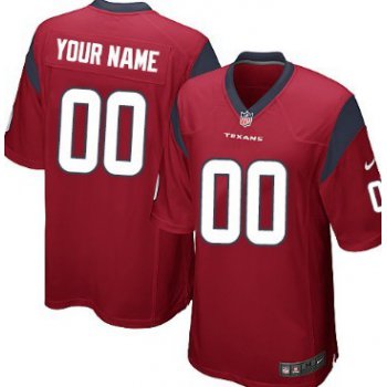 Men's Nike Houston Texans Customized Red Game Jersey