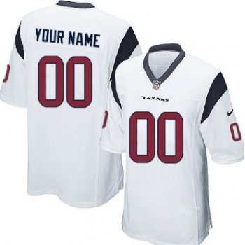 Men's Nike Houston Texans Customized White Limited Jersey