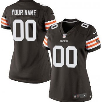 Women's Nike Cleveland Browns Customized Brown Game Jersey