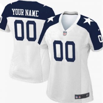 Women's Nike Dallas Cowboys Customized White Thanksgiving Game Jersey