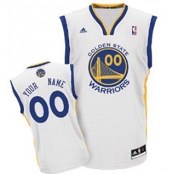 Kids Golden State Warriors Customized White Jersey