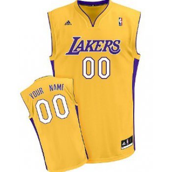 Kids Los Angeles Lakers Customized Yellow Jersey