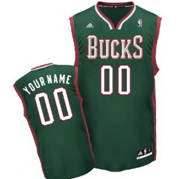 Kids Milwaukee Bucks Customized Green Jersey