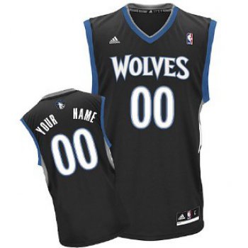 Kids Minnesota Timberwolves Customized Black Jersey