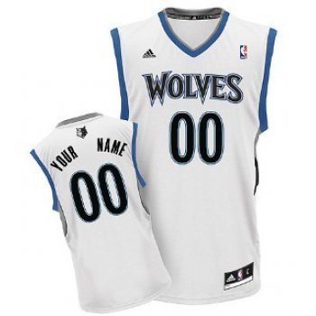 Kids Minnesota Timberwolves Customized White Jersey