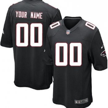 Kids' Nike Atlanta Falcons Customized Black Game Jersey