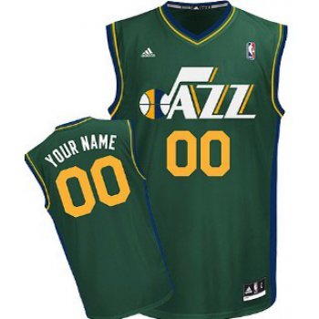 Kids Utah Jazz Customized Green Jersey