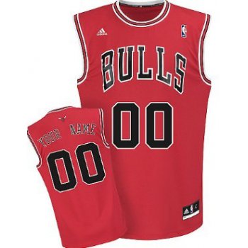 Mens Chicago Bulls Customized Red Jersey