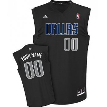 Mens Dallas Mavericks Customized Black Fashion Jersey