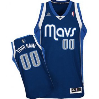 Mens Dallas Mavericks Customized Navy Blue Jersey