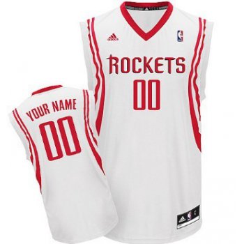 Mens Houston Rockets Customized White Jersey