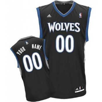 Mens Minnesota Timberwolves Customized Black Jersey