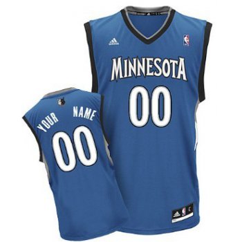 Mens Minnesota Timberwolves Customized Blue Jersey