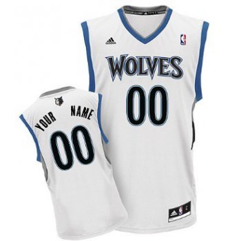 Mens Minnesota Timberwolves Customized White Jersey