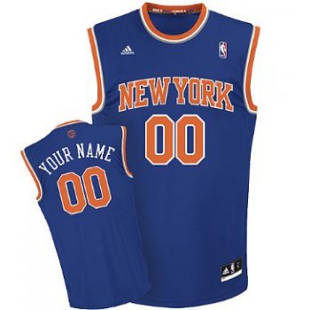 Mens New York Knicks Customized Blue Jersey