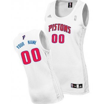 Womens Detroit Pistons Customized White Jersey