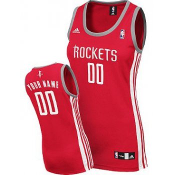 Womens Houston Rockets Customized Red Jersey