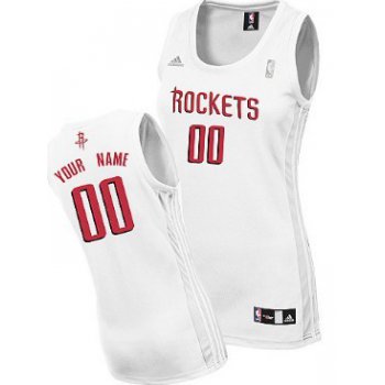 Womens Houston Rockets Customized White Jersey