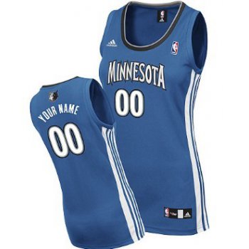 Womens Minnesota Timberwolves Customized Blue Jersey