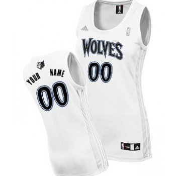 Womens Minnesota Timberwolves Customized White Jersey