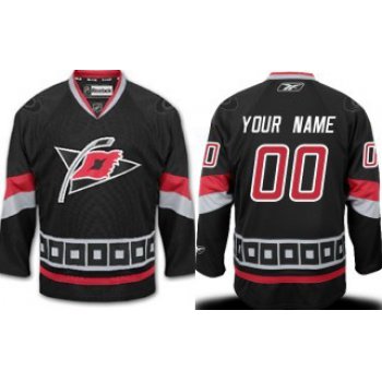 Carolina Hurricanes Mens Customized Black Third Jersey