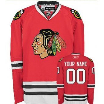 Chicago Blackhawks Mens Customized Red Jersey