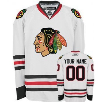 Chicago Blackhawks Mens Customized White Jersey