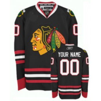 Chicago Blackhawks Youths Customized Black Jersey