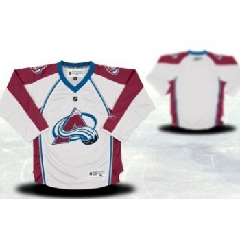 Colorado Avalanche Youths Customized White Jersey