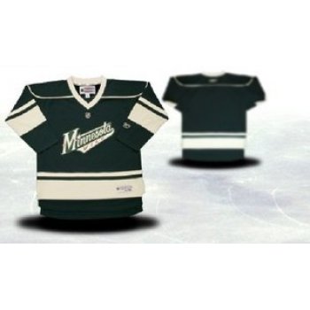 Minnesota Wild Youths Customized Green Jersey