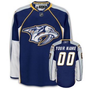 Nashville Predators Mens Customized Blue Jersey