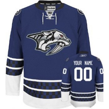 Nashville Predators Mens Customized Blue Third Jersey