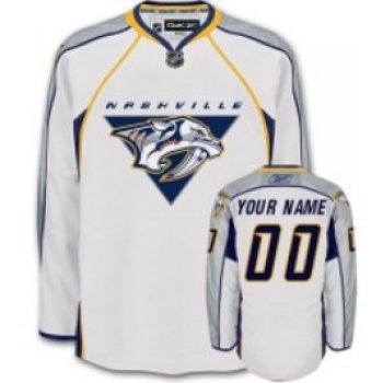 Nashville Predators Mens Customized White Jersey