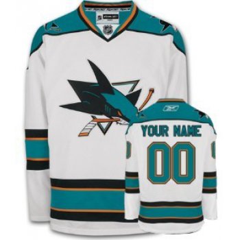 San Jose Sharks Mens Customized White Jersey