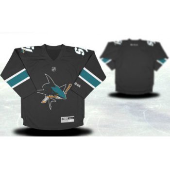 San Jose Sharks Youths Customized Black Third Jersey