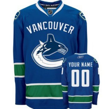 Vancouver Canucks Mens Customized Blue Jersey