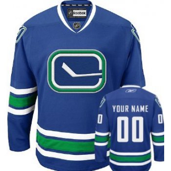 Vancouver Canucks Mens Customized Blue Third Jersey