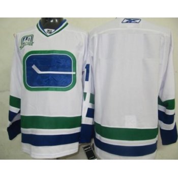 Vancouver Canucks Mens Customized White Third Jersey